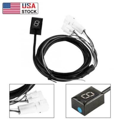 Indicador de marcha LED blanco para motocicleta Yamaha YZF R6 FZ1 FZ6R FJR1300 Stryker Foto 1 de 4