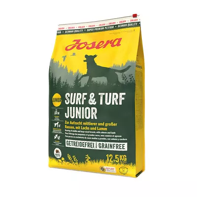 12,5 kg Josera Surf & Turf Junior Trockenfutter für mittlere u. große Rassen - Bild 1 von 3