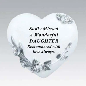 David Fischhoff Floral Remembrance Heart Daughter DF18984-I - Picture 1 of 1