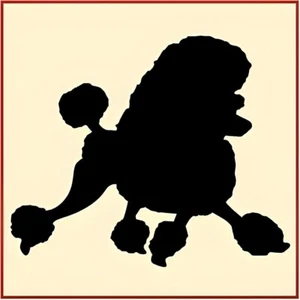 PUDEL 3 SCHABLONE - HUNDE Katze Katze Katze Silhouette Tier - Die kunstvolle Schablone - Bild 1 von 6