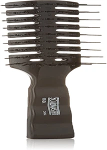 7-Row Vent Hair Stylist Brush Black Professional Quality Plastic 8" Length - Picture 1 of 11