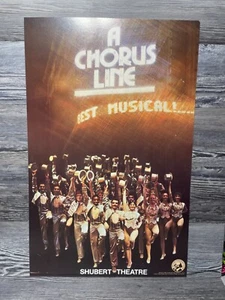 A CHORUS LINE, BEST MUSICAL, SHUBERT THEATRE, BROADWAY WINDOW CARD/POSTER - Picture 1 of 9