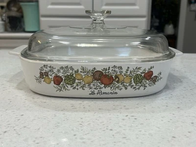 Vintage Corning Ware LeRomarin 11-10-A Covered Casserole Dish Lid 22 Pyrex A12-C - Image 1 of 4