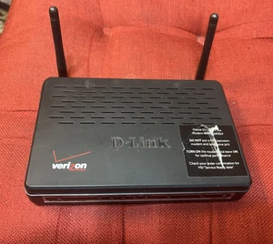 Verizon D-Link DSL-2750B  4-Port Wireless Router w/ AC Adapter and Cords - Picture 1 of 4