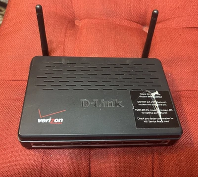 Verizon D-Link DSL-2750B  4-Port Wireless Router w/ AC Adapter and Cords - Image 1 of 4