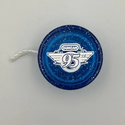 Duncan Butterfly 95th Anniversary Yo-Yo, Rare Blue Glitter Transparent - Image 1 of 3