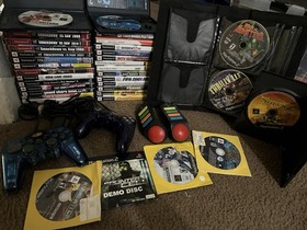 PlayStation 2 PS2 48+ Game Lot With Controllers