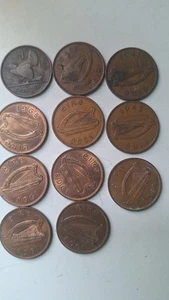 (6) 1968 Irland Eire 1 Penny Pingin, Henne mit Huhn plus 5 weitere - Bild 1 von 4