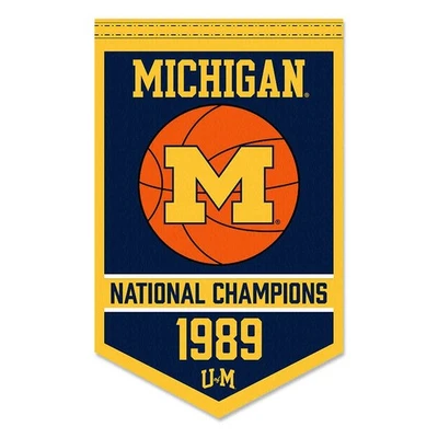 Michigan Wolverines Basketball National Champions Banner Flag - Image 1 of 4