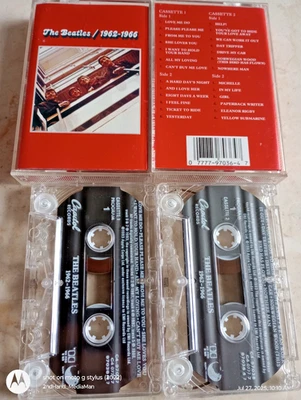 1993 EMI APPLE THE BEATLES 1962 1966 2 CASSETTE TAPE SET RED C4 0777 CA 97038 - Image 1 of 3