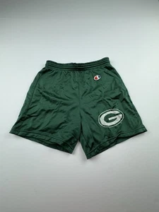 Vintage Champion Green Bay Packers Shorts kids L 14-16 NFL Athletic 90s - Picture 1 of 17