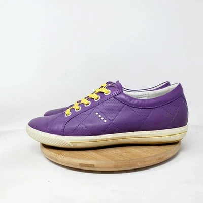 Ecco Street Premier Shoes Womens 40 Purple Leather Sneaker Hiking Golf Casual - Image 1 of 4