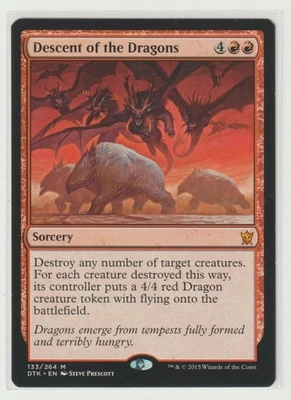 Descent of the Dragons MTG Dragons of Tarkir DTK 133/264 Mythic Red Sorcery [A] - Image 1 of 2