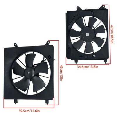 Labwork Cooling Fan For Honda Element 2007-2010 2011 HO3113125 HO3115116 2pcs - Image 1 of 4
