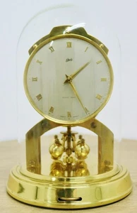 Antique German Schatz 1000 Day Anniversary Torsion Mantle Clock Under Glass Dome - Picture 1 of 24
