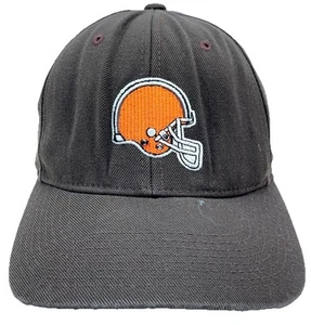 Vintage Cleveland Browns Hat Cap Strap Back Brown Helmet Logo Starter 90s Wool * - Picture 1 of 11