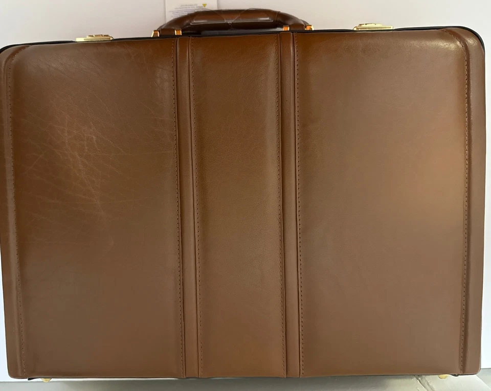 McKlein 80464 Coughlin 80464- Brown Leather Expandable Attache Case - Image 1 of 4
