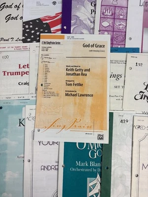 Lote de 30 Partituras Coro Octavo Iglesia Coral Sagrado SATB Getty Religioso Foto 1 de 4