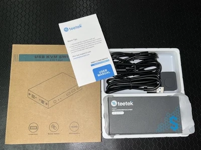 USB 3.0 HDMI KVM Switch for 2 Computers sharing 1 Monitor, 8K@60Hz KVM New - Image 1 of 2