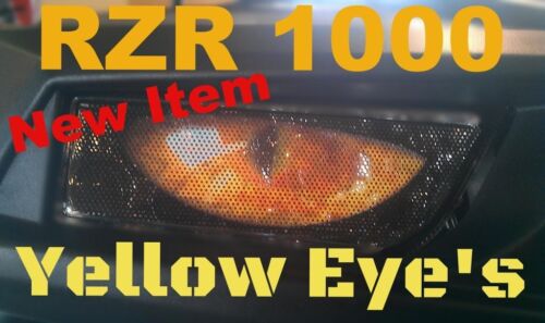 POLARIS  RZR 1000 Rukind Yellow eyes HeadLight Cover's Free RZR Sticker New Item