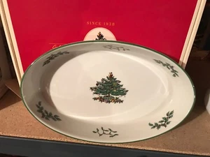 Spode CHRISTMAS TREE 10" Oval Dish - Picture 1 of 5