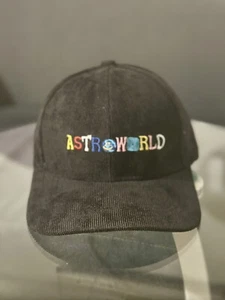 🌵 Astroworld (Travis Scott / Cactus Jack) BLACK Snapback Corduroy Golf Hat NWT - Picture 1 of 4