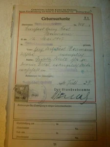 Geburtsurkunde - Bild 1 von 1