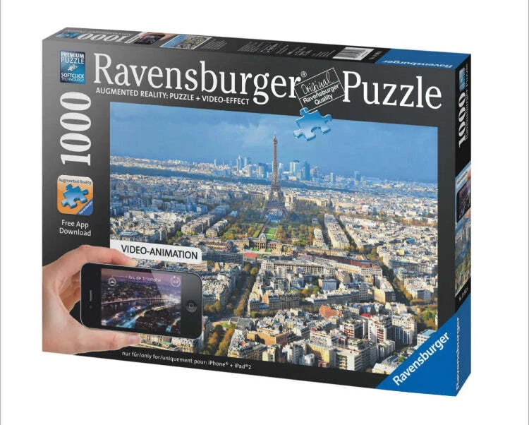 Rompecabezas de realidad aumentada Ravensburger vista aérea de París 1000 piezas Foto 1 de 1