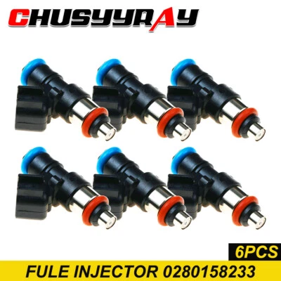 Juego de (6) inyectores de combustible nuevos para Dodge Challenger 2011-2017 3,6 L 0280158233 Foto 1 de 4