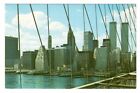 15616-AK * New York Manhattan Skyline from Brooklyn bridge