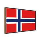 Holzschild Holzbild 20x30 cm Norwegen Fahne Flagge Geschenk Deko