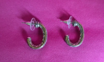 Brighton Silver/Goldtone Hoop Pierced Earrings - Image 1 of 4
