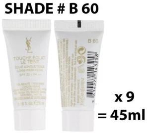 9 x YSL Touche Eclat Le Teint Shade # B60 SPF 22 / PA++ 45ml (9 x 5ml) - Picture 1 of 2