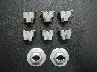 63 64 65 Buick Riviera Exterior Panel de Vela Borde Clip Set Superior Cuarto Clips Tuercas Foto 1 de 4
