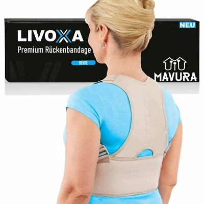 MAVURA LIVOXA Rückenbandage Ergonomischer Rückenhalter Geradehalter Rückenstabilisator