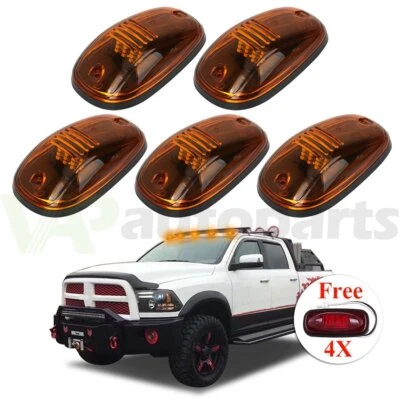 5x yellow 16-3528-SMD cab marker for 2005-2016 Dodge Ram 4500 + 4x free light - Image 1 of 4