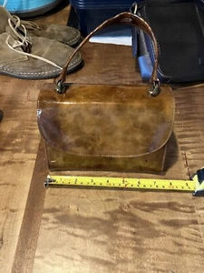 Vintage Hard Case Patent Leather Clutch Bag - Picture 1 of 7