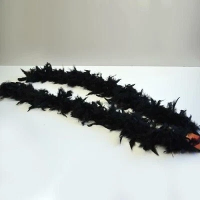 5 PACK - TURKEY FEATHER BOA * BLACK   72” TROPICAL HAZE - Image 1 of 3