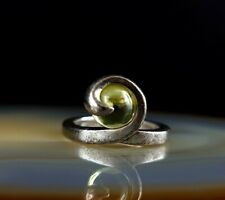 Ring Silber 925 grüne Kugel 17,7 mm Design - zeitlos & modern 