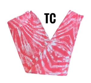 Leggings Tc LuLaroe Conciencia del Cáncer de Mama Tinte Rosa Se Ajusta 12/18 - Imagen 1 de 1