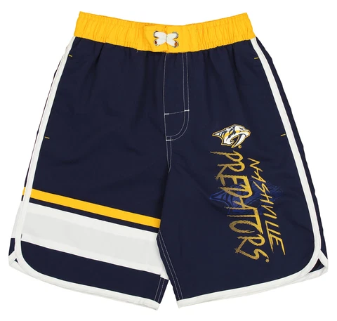 Outerstuff NHL Youth (8-20) Nashville Predators Swim Shorts, Navy Cover
