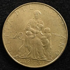 Vatican City 20 Lire 1964, Coin, Inv#H621 - Picture 1 of 2