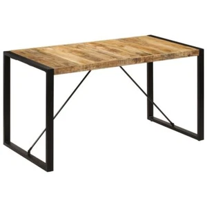 Industrial Style Dining Table Home Kitchen Wooden Furniture With Steel Frame - Picture 1 of 11