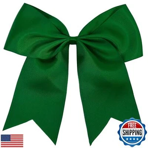 Tobeffect Hair Clip - 8 Inch Green Hair Bow - Cheerleading Bows for Girls, Wo - Picture 1 of 5