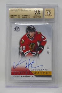 2015-16 SP auténtico #279 Vincent Hinostroza AU/999 RC Blackhawks Beckett 9,5 - Imagen 1 de 10