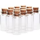 Set of 10 Small 10ml Empty Sample Glass Bottles Jar Vials with Cork Stopper