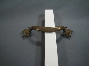 Antique Lion Head Brass Drawer Pull 4 3/4" - Picture 1 of 6