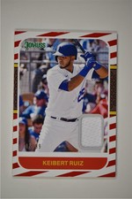 2021 Donruss Retro Relic 1987 Materials Red #87-KB Keibert Ruiz - Dodgers /99