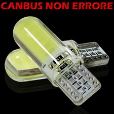2 Led T10 Lampade Gel Silica SMD COB No Errore Canbus BIANCO Xenon Lampadine W5W