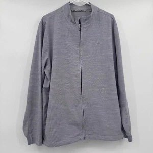 Chaqueta Travis Mathew Hombre XL Blanco Gris Rayas Cremallera Completa Ligera Cintura Ajustada - Imagen 1 de 17